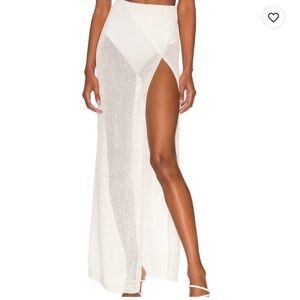 NWT Superdown White Maxi cover up Skirt